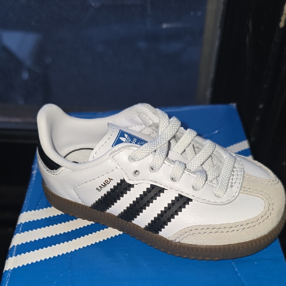 Adidas Kids Samba White Black Sneakers